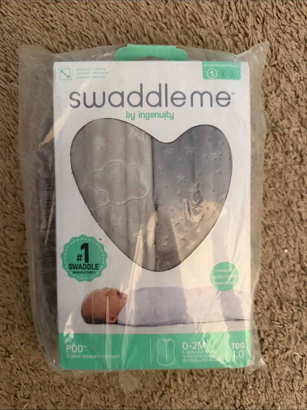 SwaddleMe by Ingenuity Gray Baby Swaddle Pod